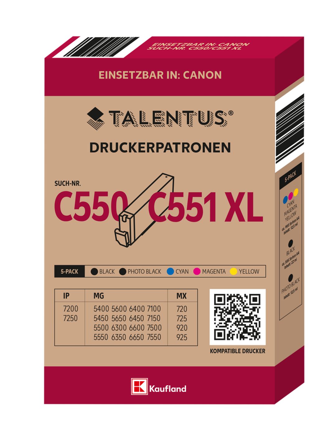 TALENTUS® Druckerpatronen »Canon 550/551XL«