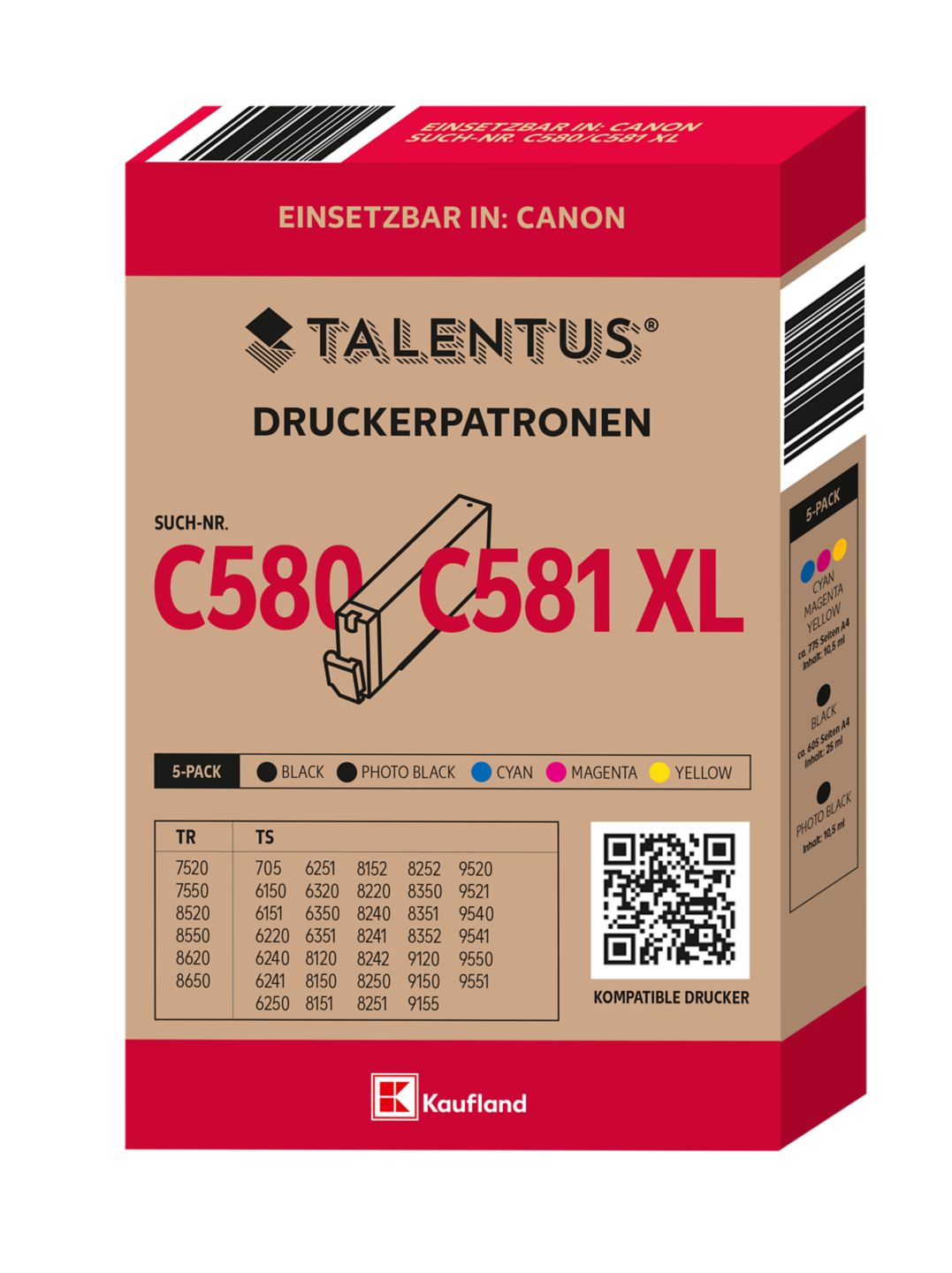 TALENTUS® Druckerpatronen »Canon 580/581XL«