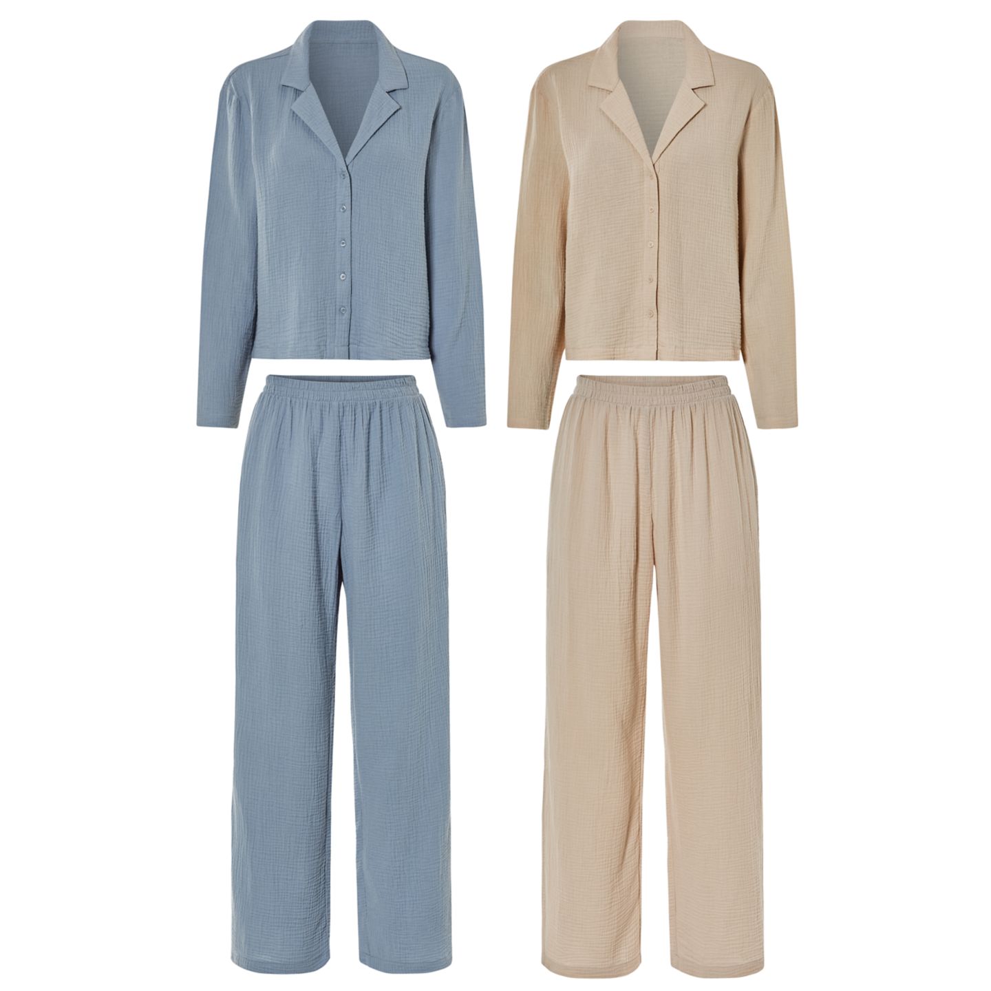 OYANDA® Damen-Musselin-Pyjama