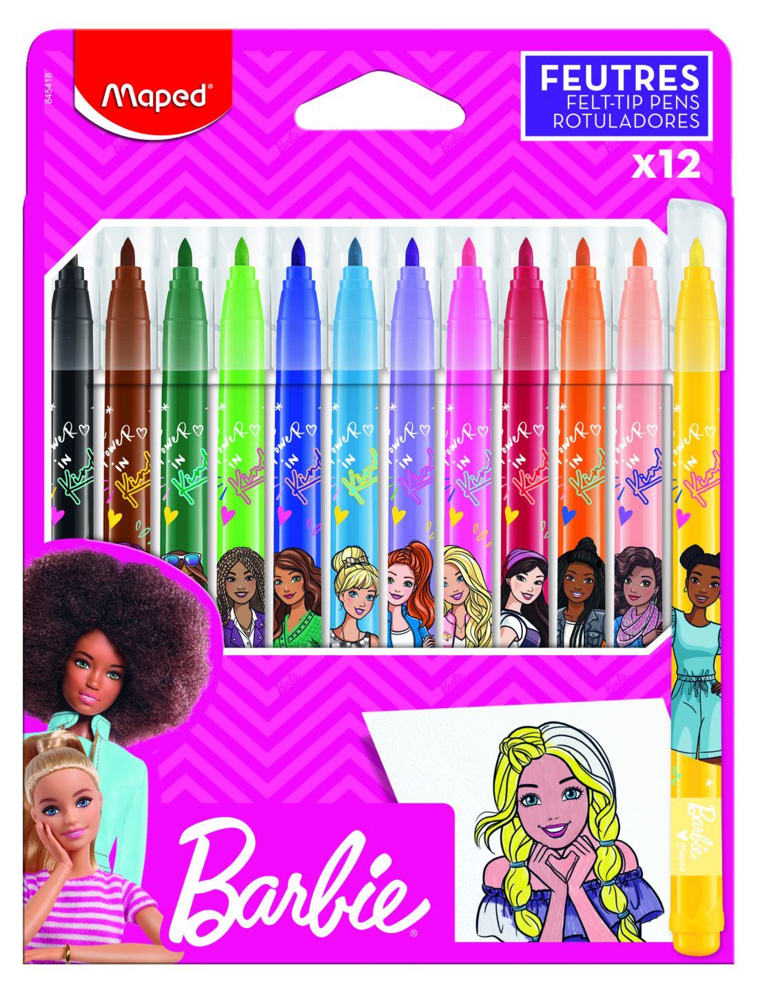 Maped Flomasteri Barbie