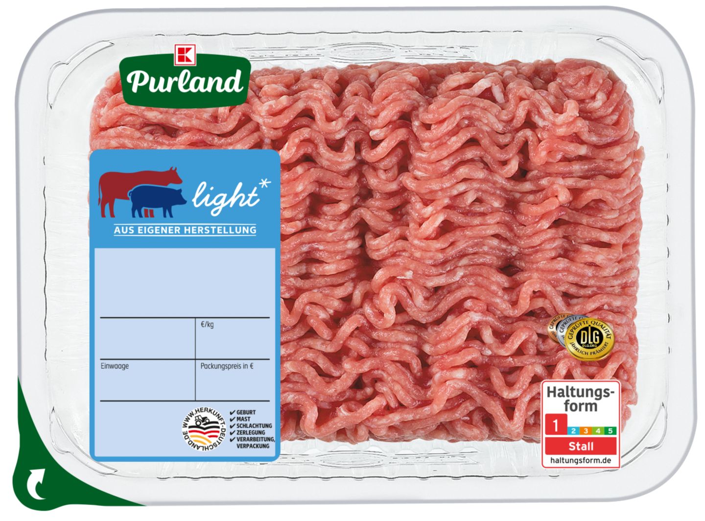 K-PURLAND Gemischtes Hackfleisch fettreduziert