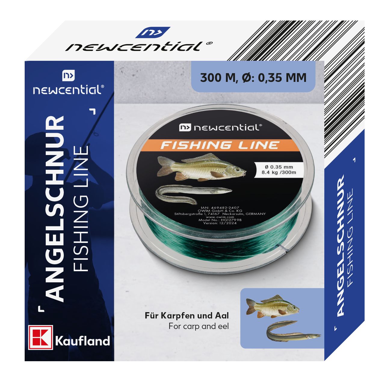 NEWCENTIAL® Angelschnur »Karpfen/Aal« 