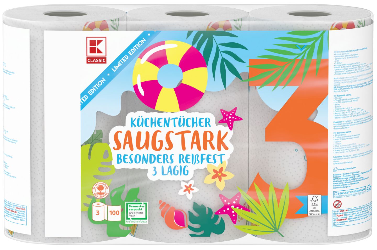 K-CLASSIC Küchentücher Saugstark Limited Edition »Sommer«