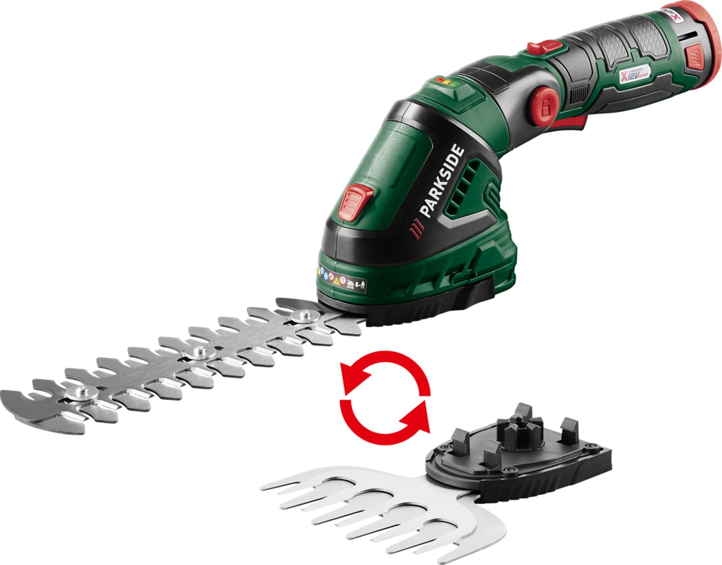 PARKSIDE® Akku-Gras- und Strauchschere 12 V »PGSA 12 A1« mit Akku