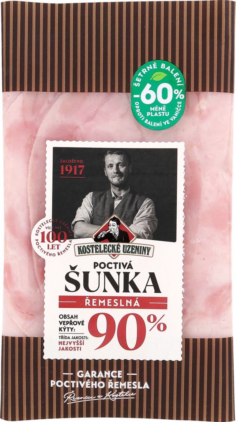 Kostelecké uzeniny Poctivá řemeslná šunka