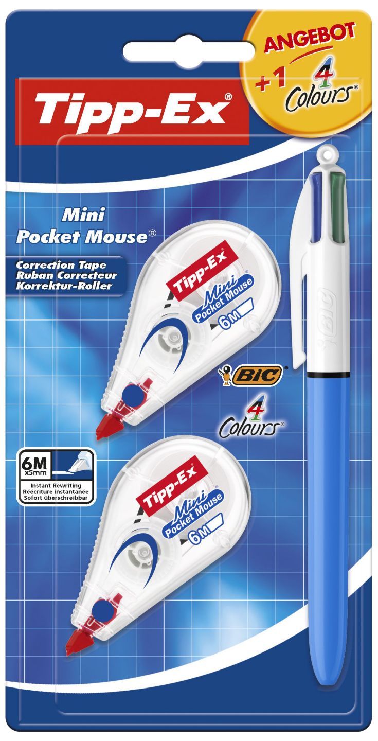 TIPP-EX Korrektur-Roller »Mini-Pocket-Mouse 2+1«