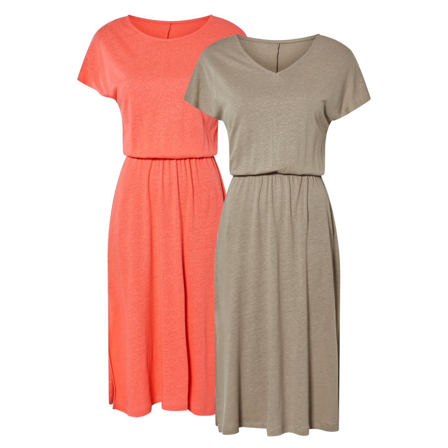 OYANDA® Damen-Leinenkleid