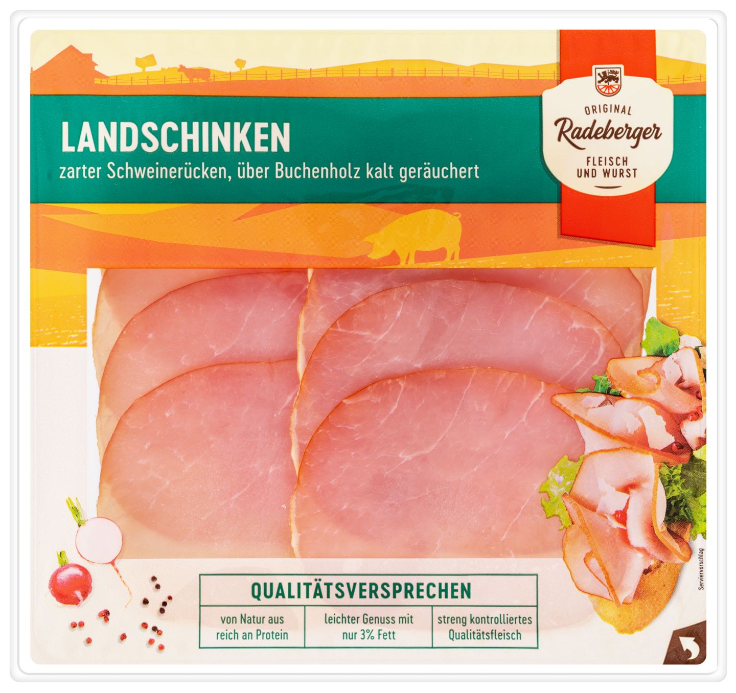 ORIGINAL RADEBERGER Landschinken oder Frühstücksschinken