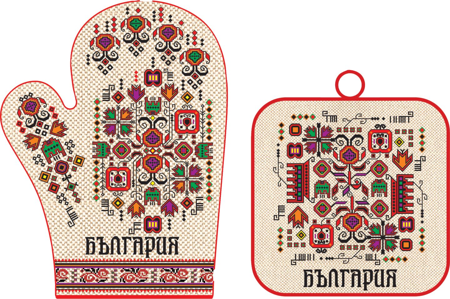 Изображение на Кухненски комплект ръкавица и ръкохватка