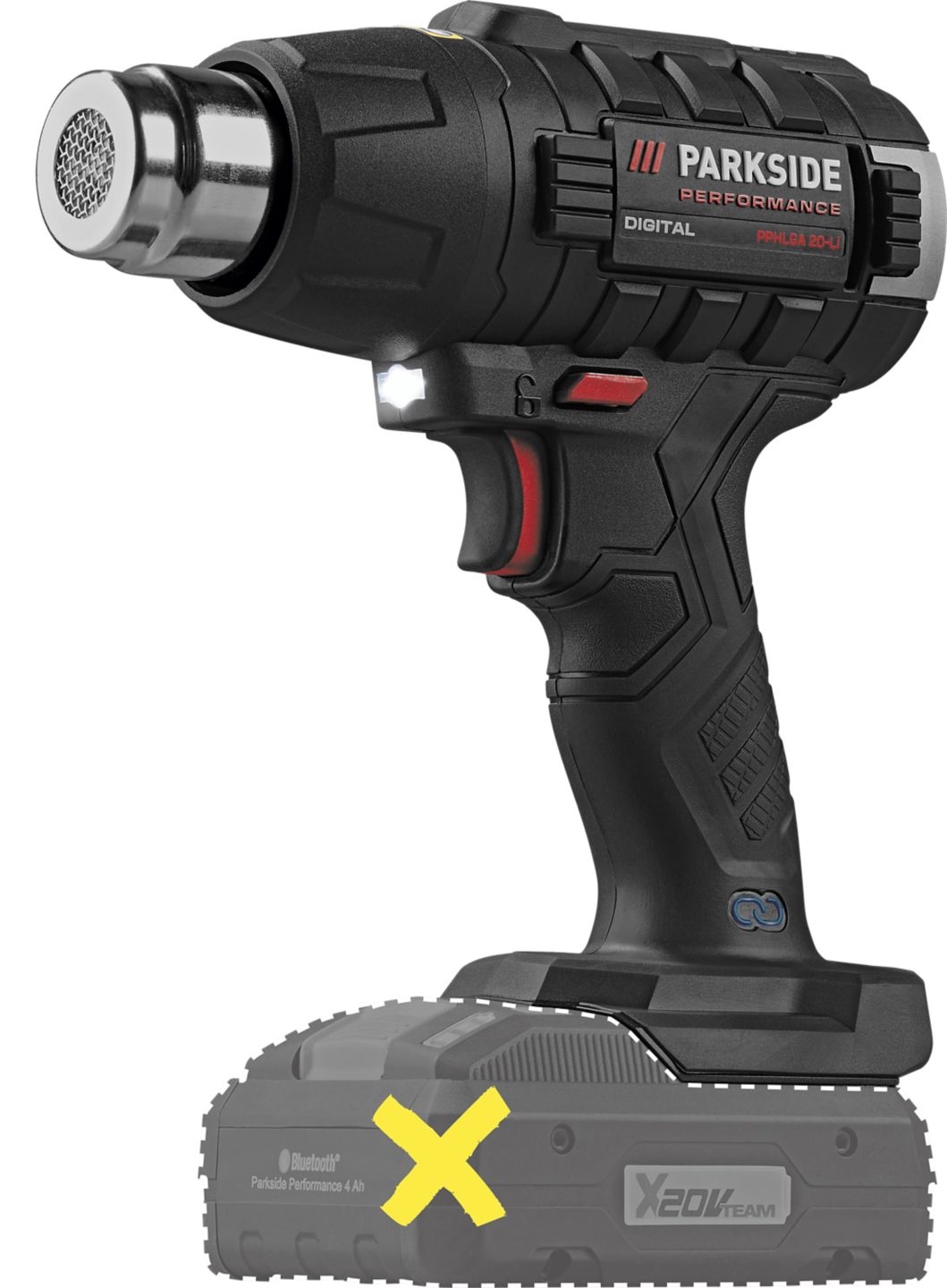 PARKSIDE® PERFORMANCE Akku-Heißluftgebläse 20 V »PPHLGA 20-Li A2« ohne Akku