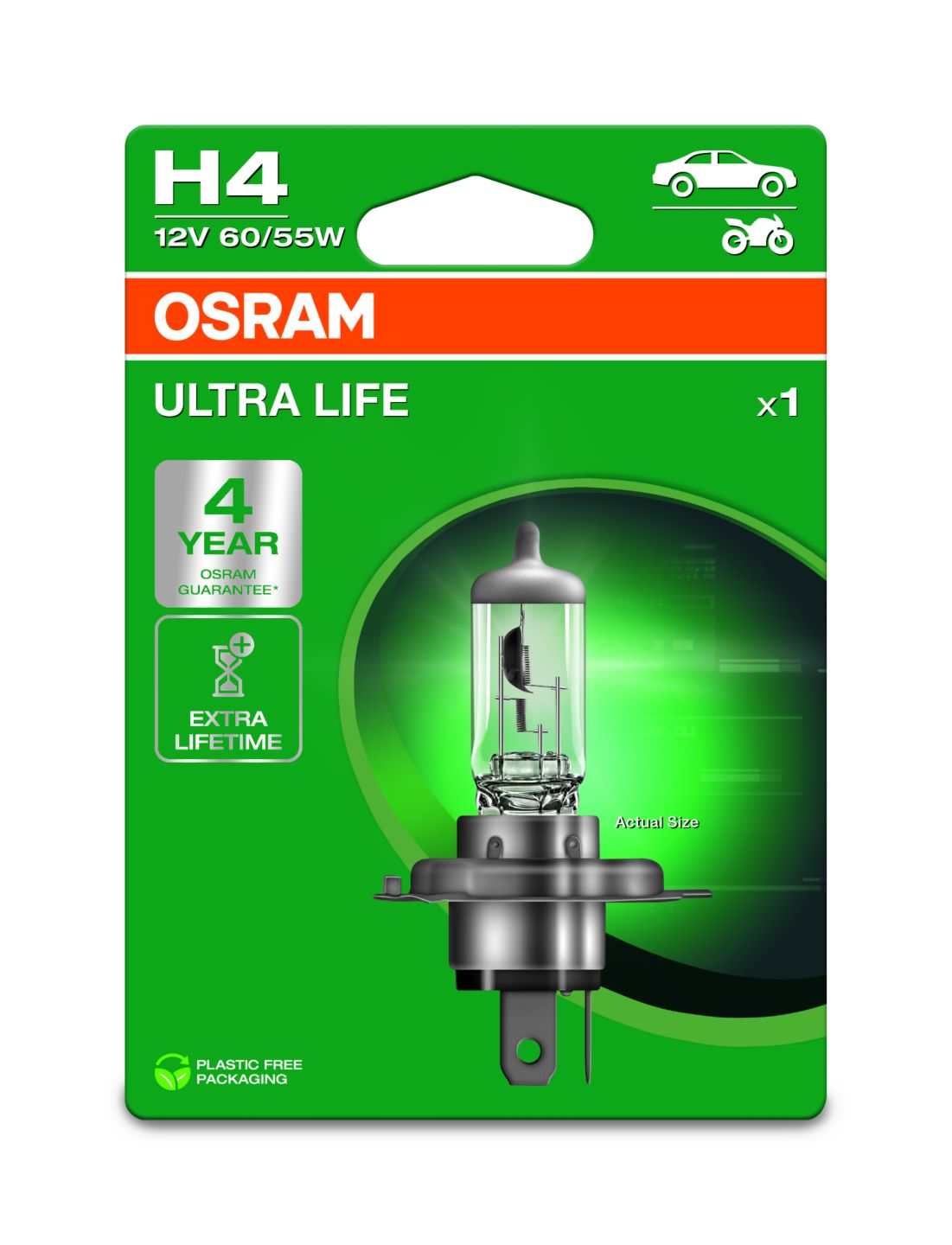 Изображение на OSRAM Kрушка Н4 Ultra Live