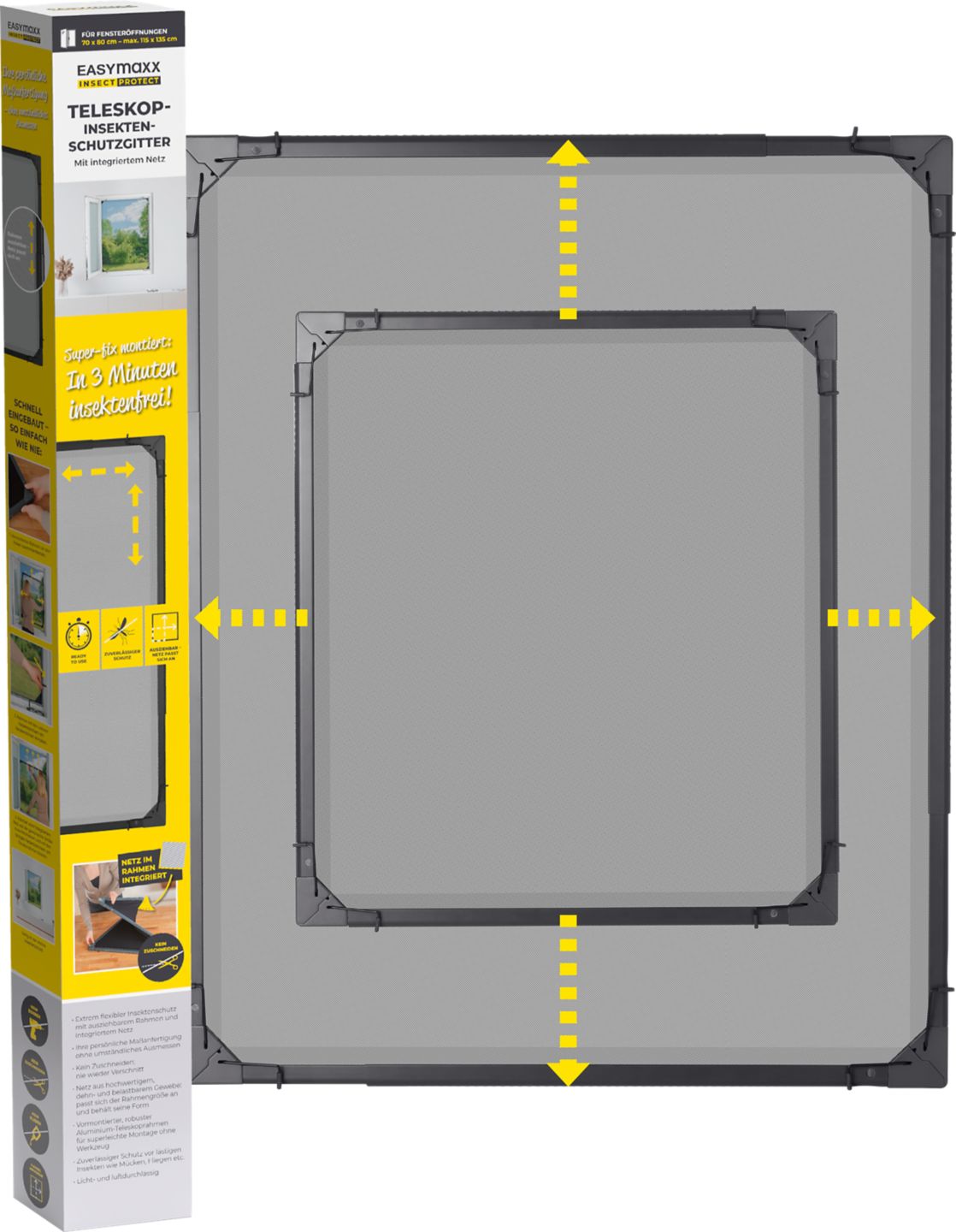 EASYMAXX Teleskop-Insektenschutz