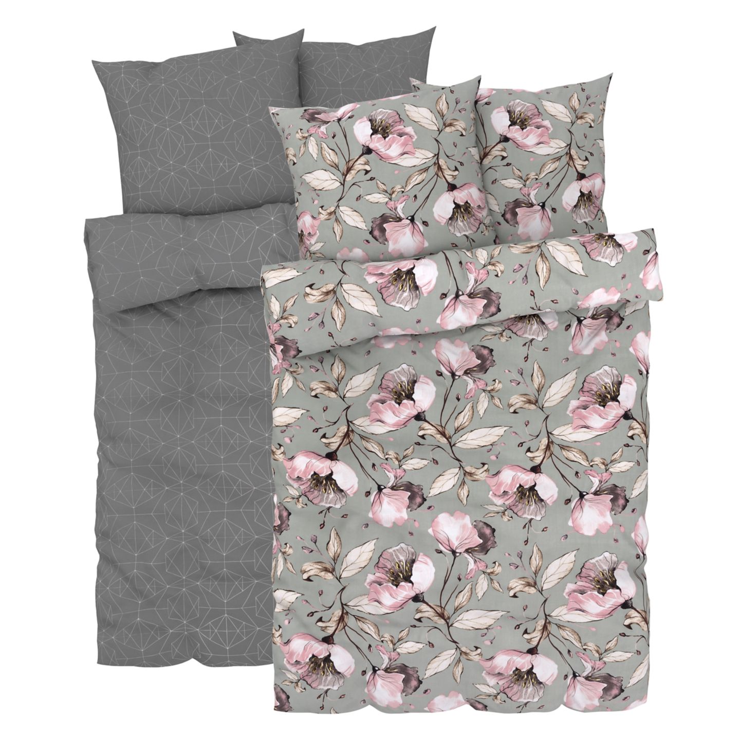LIV&BO® Satin-Wendebettwäsche-Set ca. 200 x 220 cm