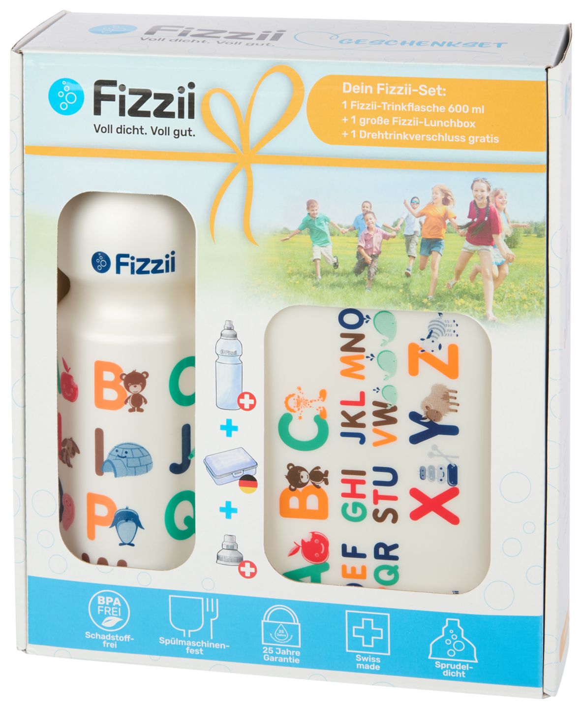 FIZZII Geschenkset »Brotbox + Trinkflasche«