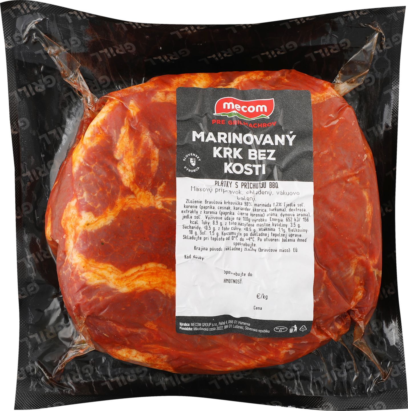 Marinovaný krk BBQ a bylinkové maslo