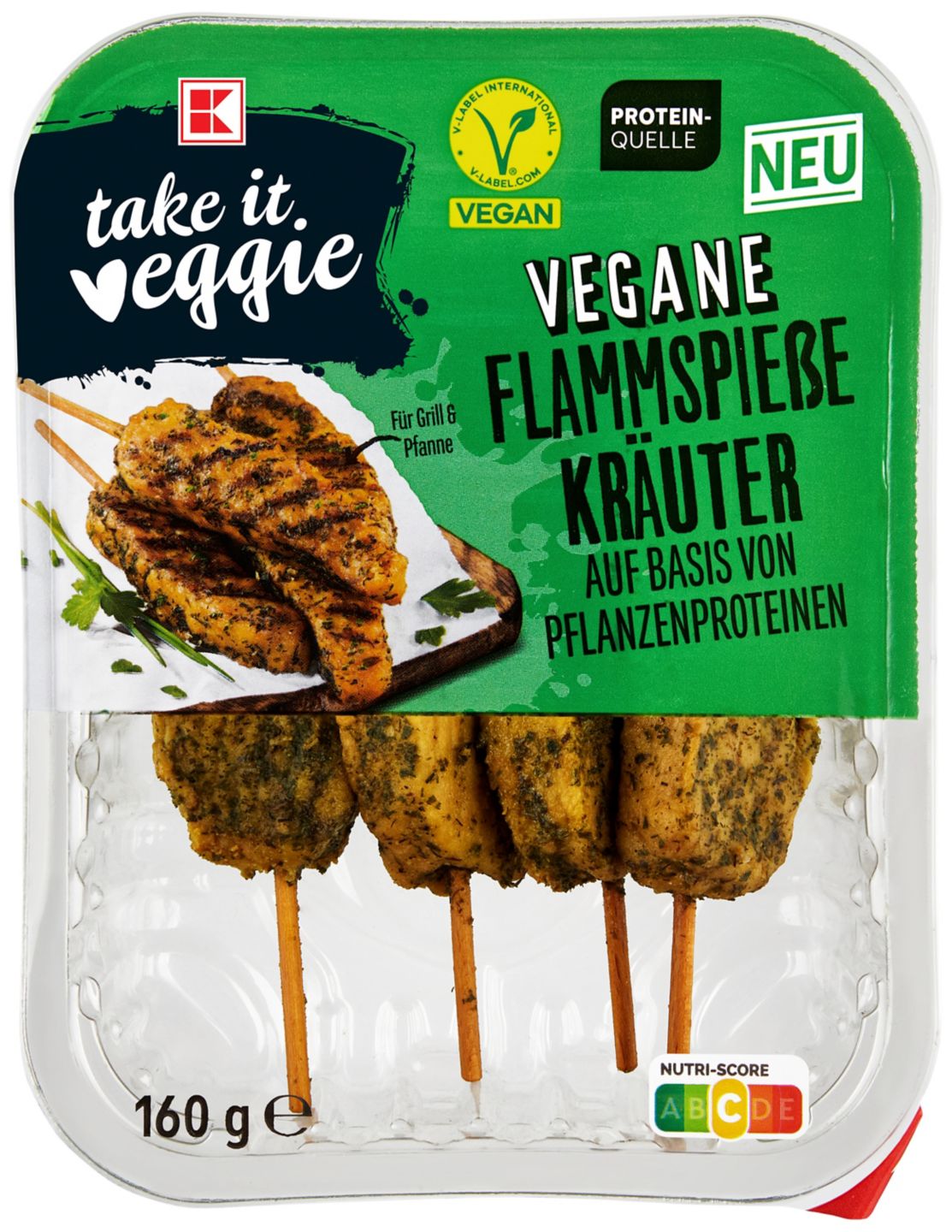 K-TAKE IT VEGGIE Vegane Flammspieße Kräuter