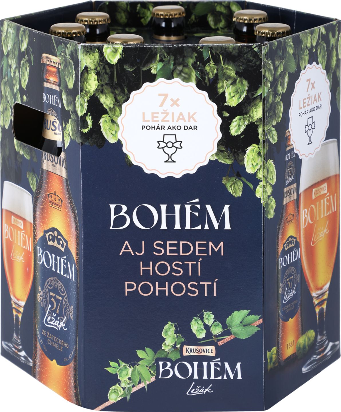 Krušovice Bohém + pohár svetlý ležiak