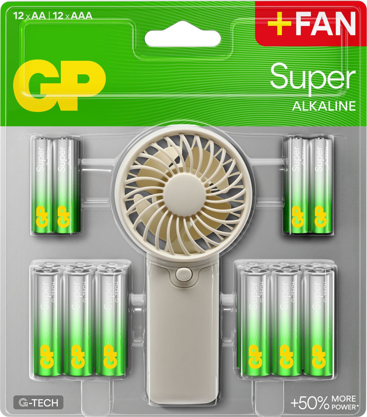 GP Ručný ventilátor + batérie