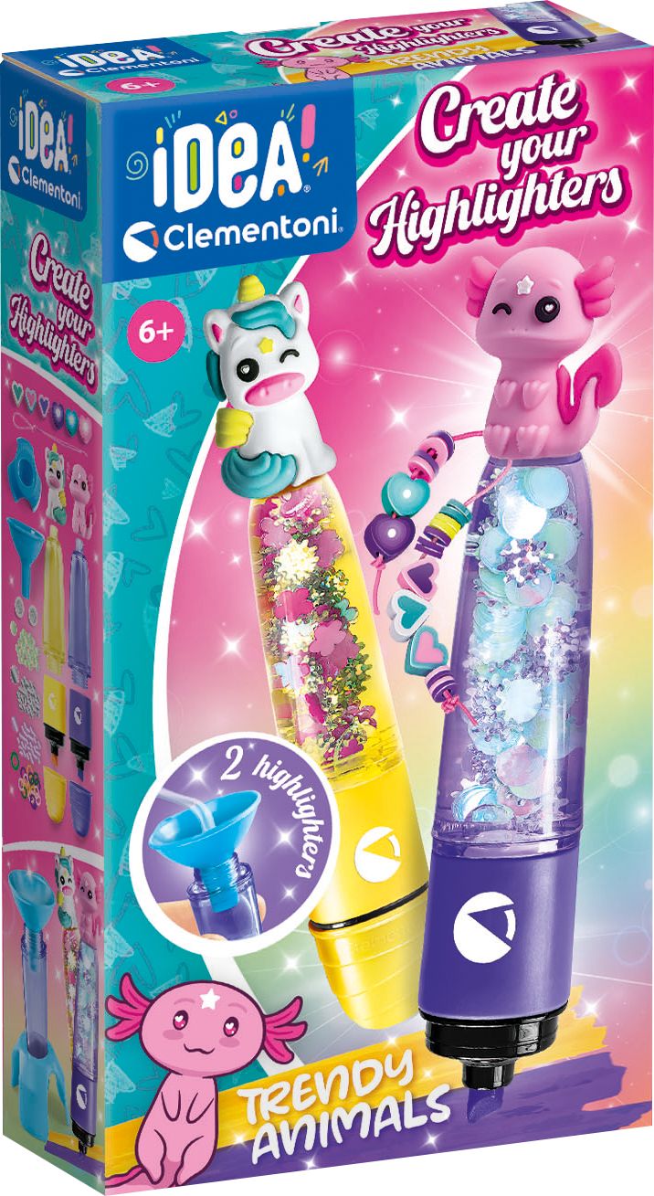 CLEMENTONI Create your Highlighters-Set »Trendy Animals«