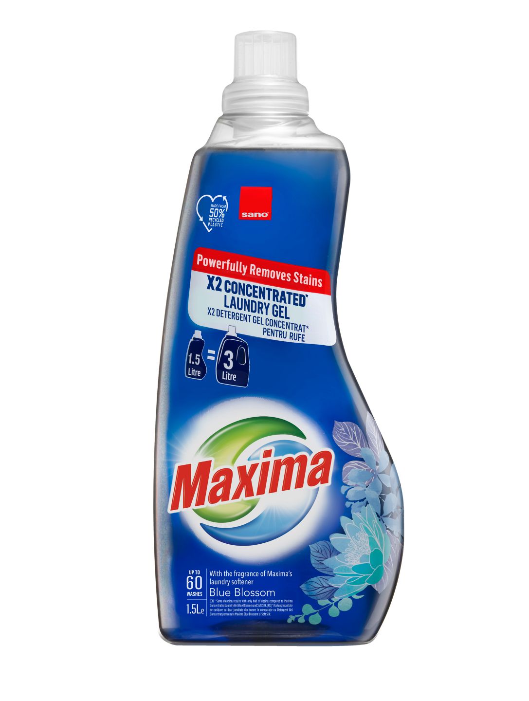 Изображение на Maxima Гел пране концентрат
различни видове 1,5л. 60 пр.