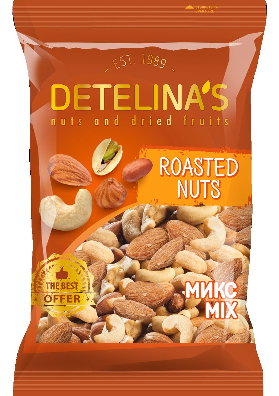 Изображение на DETELINA Печени ядки микс
с маслини