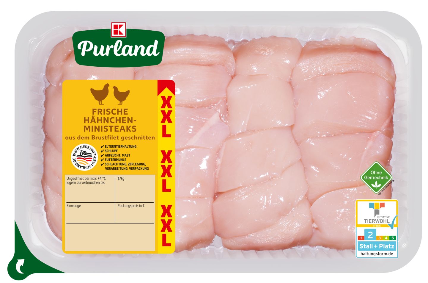 K-PURLAND Hähnchen-Ministeaks XXL