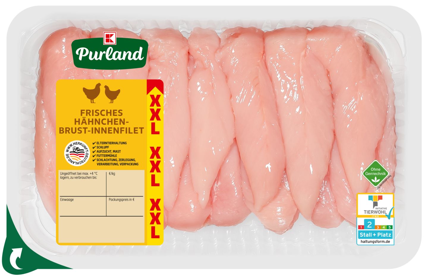 K-PURLAND Hähnchenbrust-Innenfilets XXL
