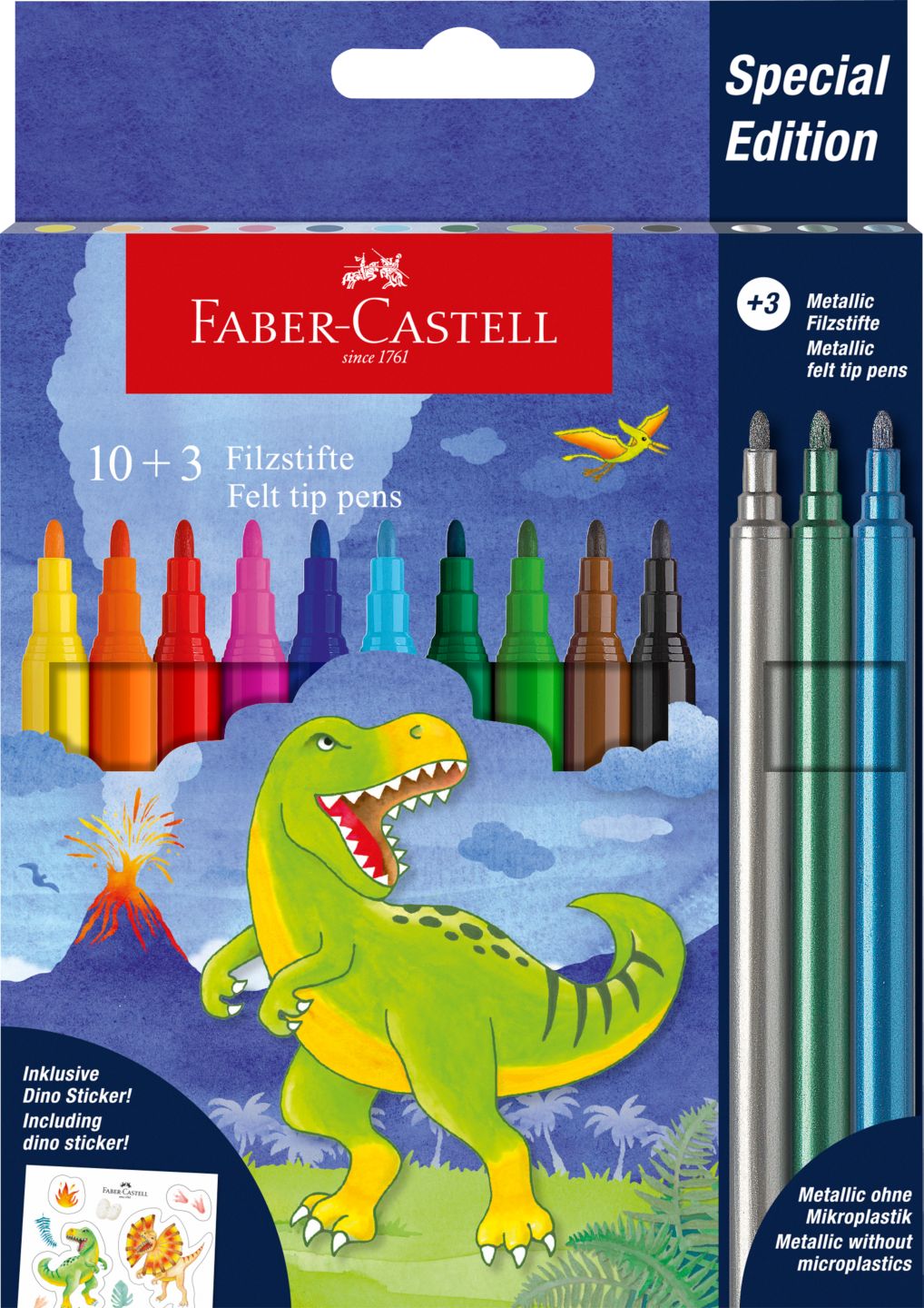 FABER-CASTELL Filzstifte-Set »Dino« Special Edition - Metallic