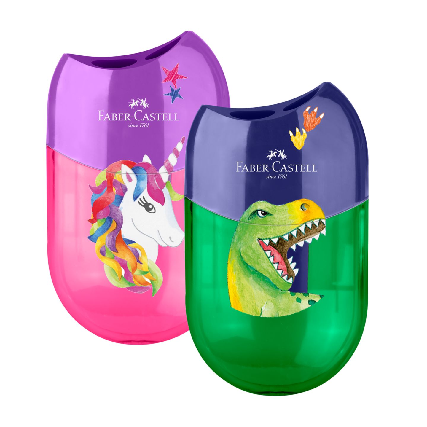FABER-CASTELL Doppelspitzdose »Dino« oder »Einhorn«