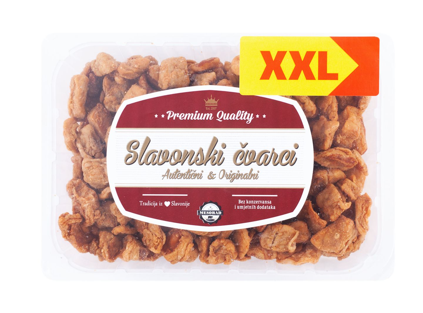 Meso-rad Slavonski  čvarci, 300 g
MPC 12.5.2025=4,19€