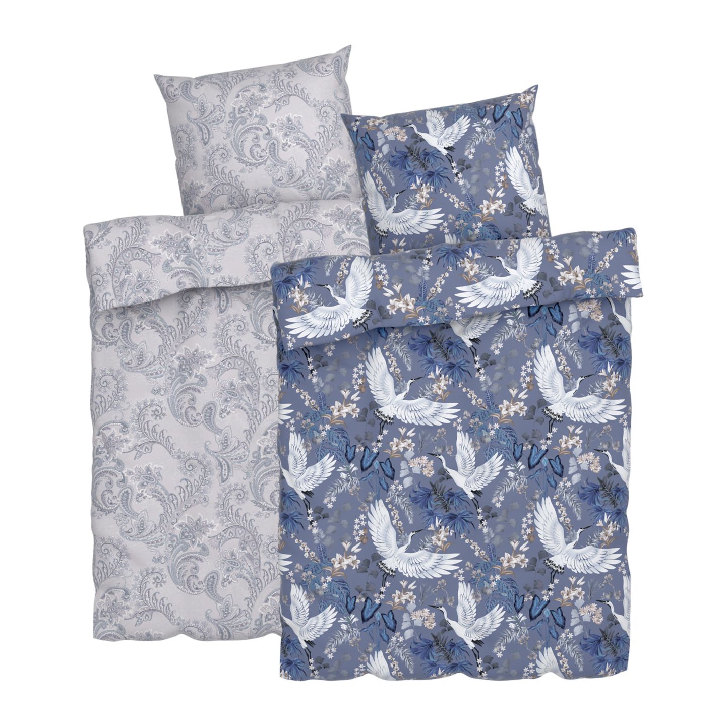 LIV&BO® Mikrofaser-Satin-Bettwäsche ca. 155 x 220 cm