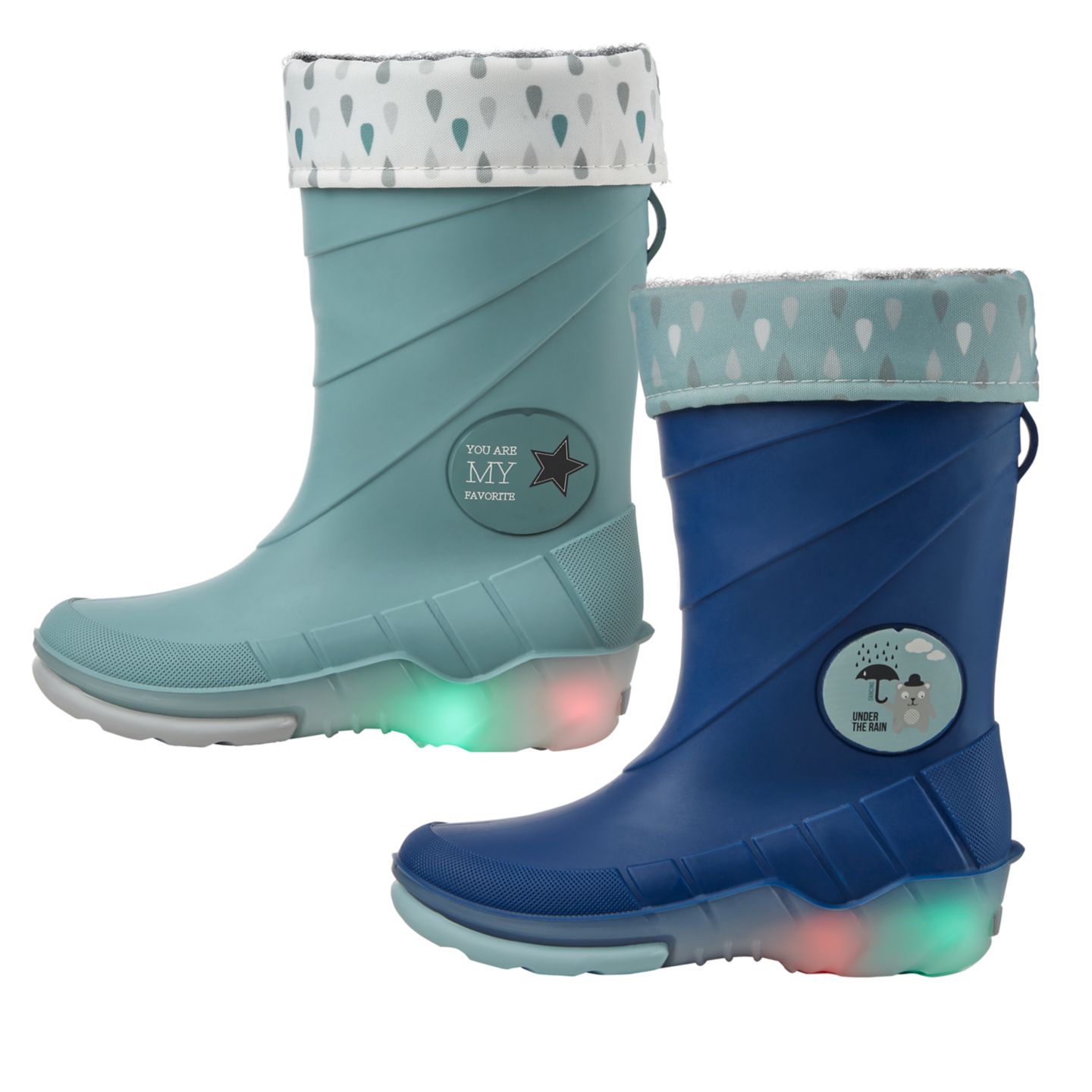 KUNIBOO® Kinder-Blink-Regenstiefel