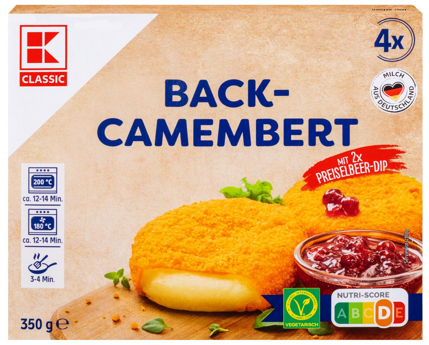 K-CLASSIC Back-Camembert oder Mozzarella-Sticks