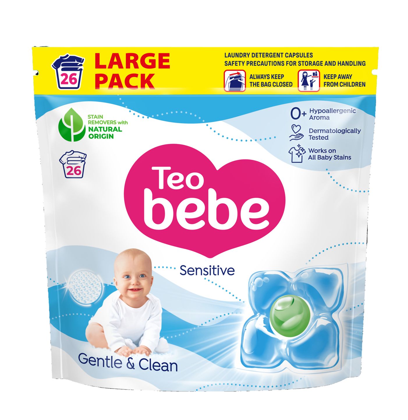 Изображение на Teo Bebe Капсули Gentle Clean
Sensitive, 26 пр