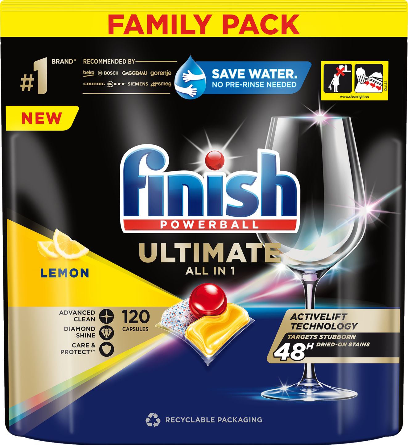 Изображение на FINISH Таблетки за съдомиялна
All in One лимон- 120бр.