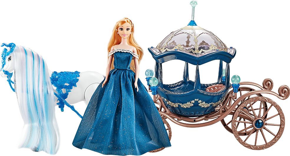 Bábika s koňom a kočom