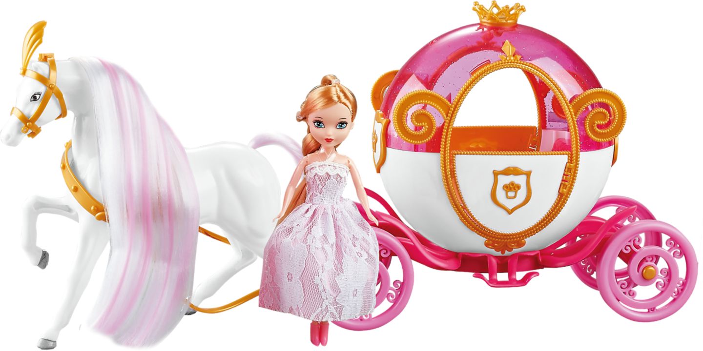 Bábika s koňom a kočom 