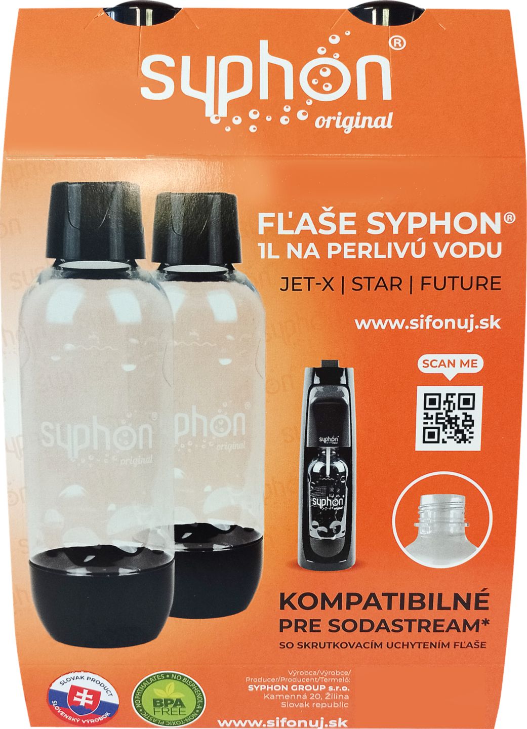 Syphon Fľaše na perlivú vodu