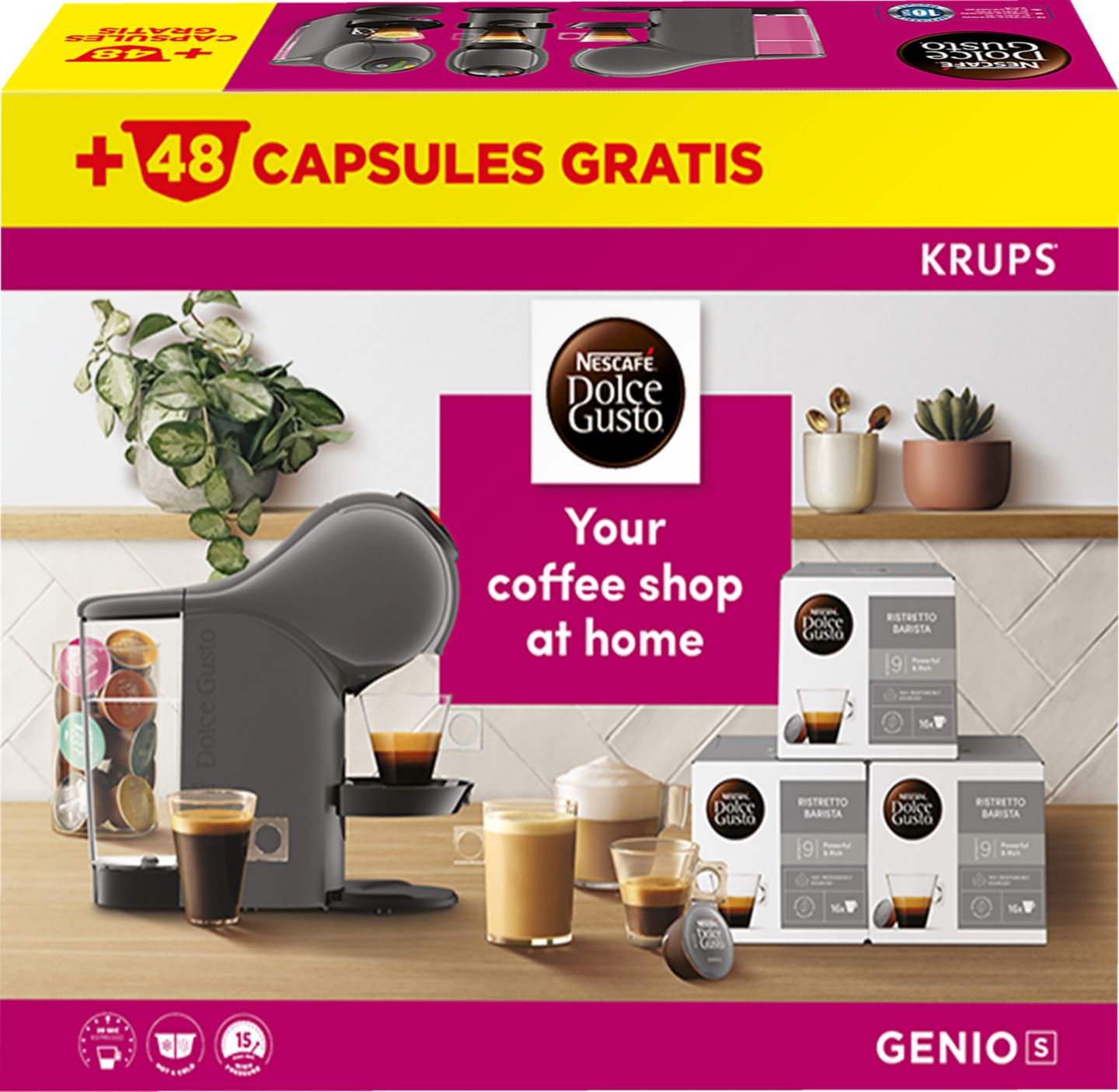 Nescafé Dolce Gusto Kávovar Krup Genio
a 48 kapsúl