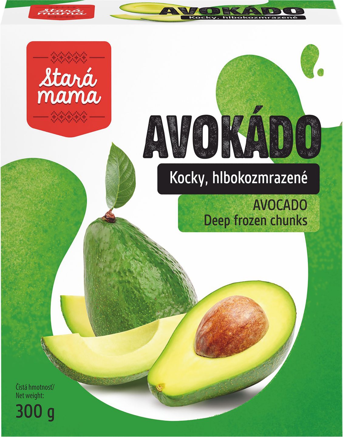 Stará mama Avokádo kúsky