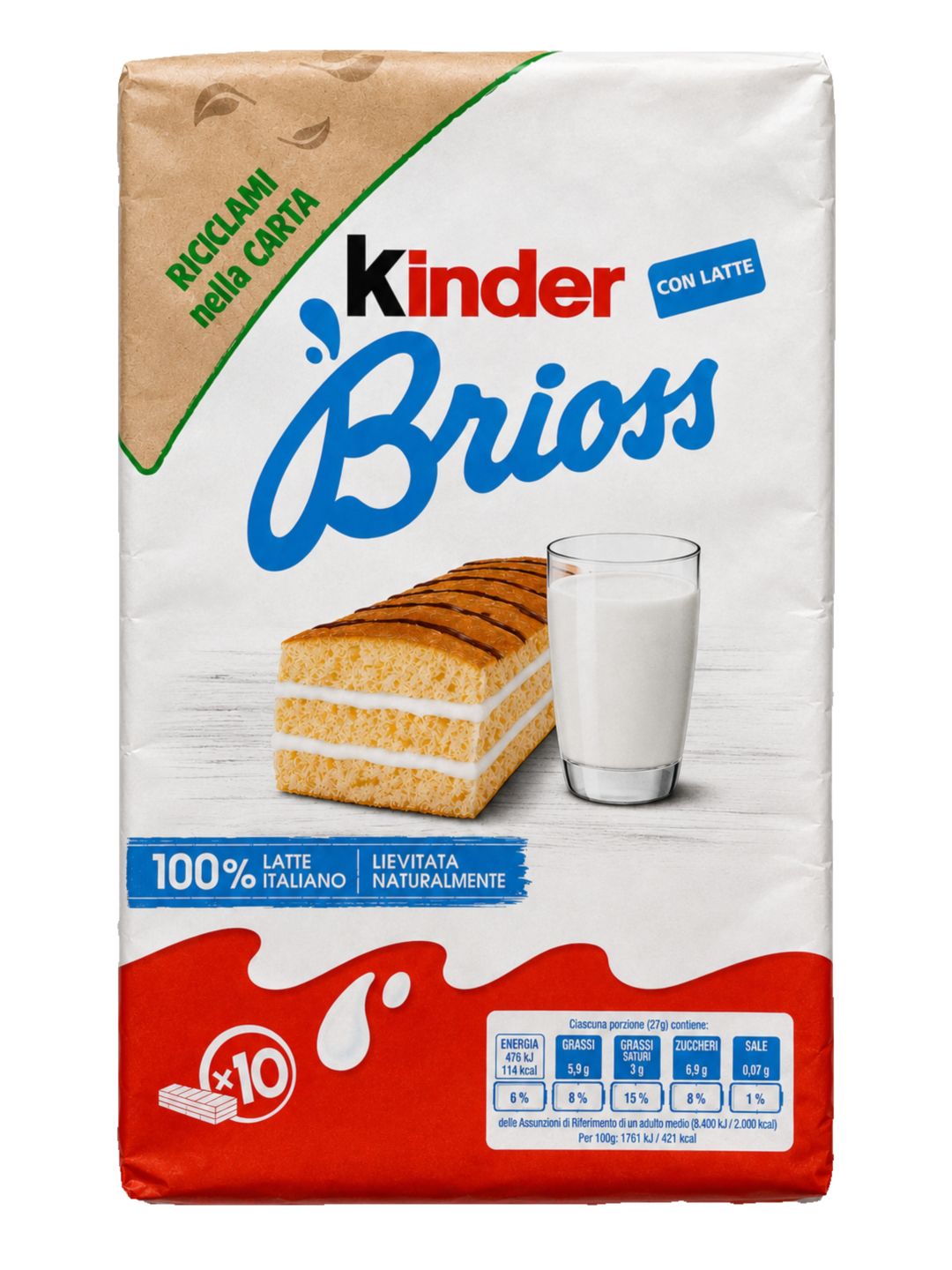 Изображение на Kinder Бриош кексчета
с мляко