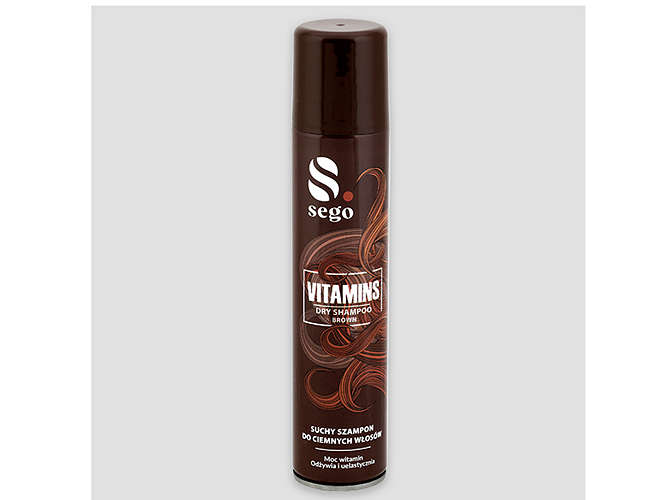 Sego suchý šampon na vlasy Vitamins 200 ml Brown