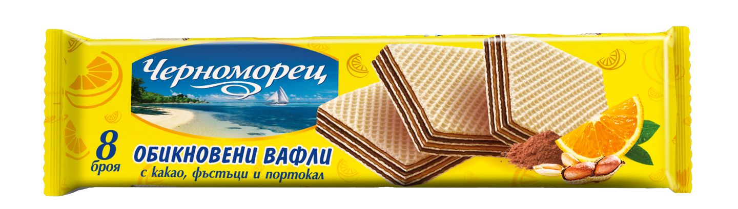 Изображение на ЧЕРНОМОРЕЦ Обикновени вафли
с фъстъци и портокал