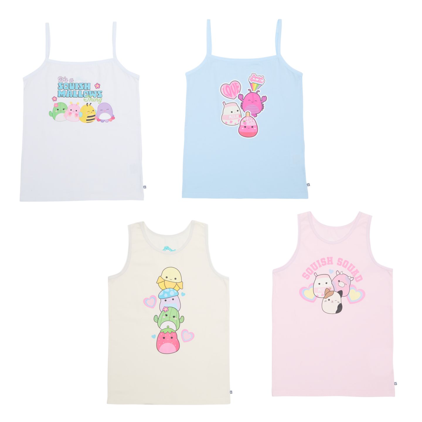  Kinder-Unterhemden »Squishmallows«