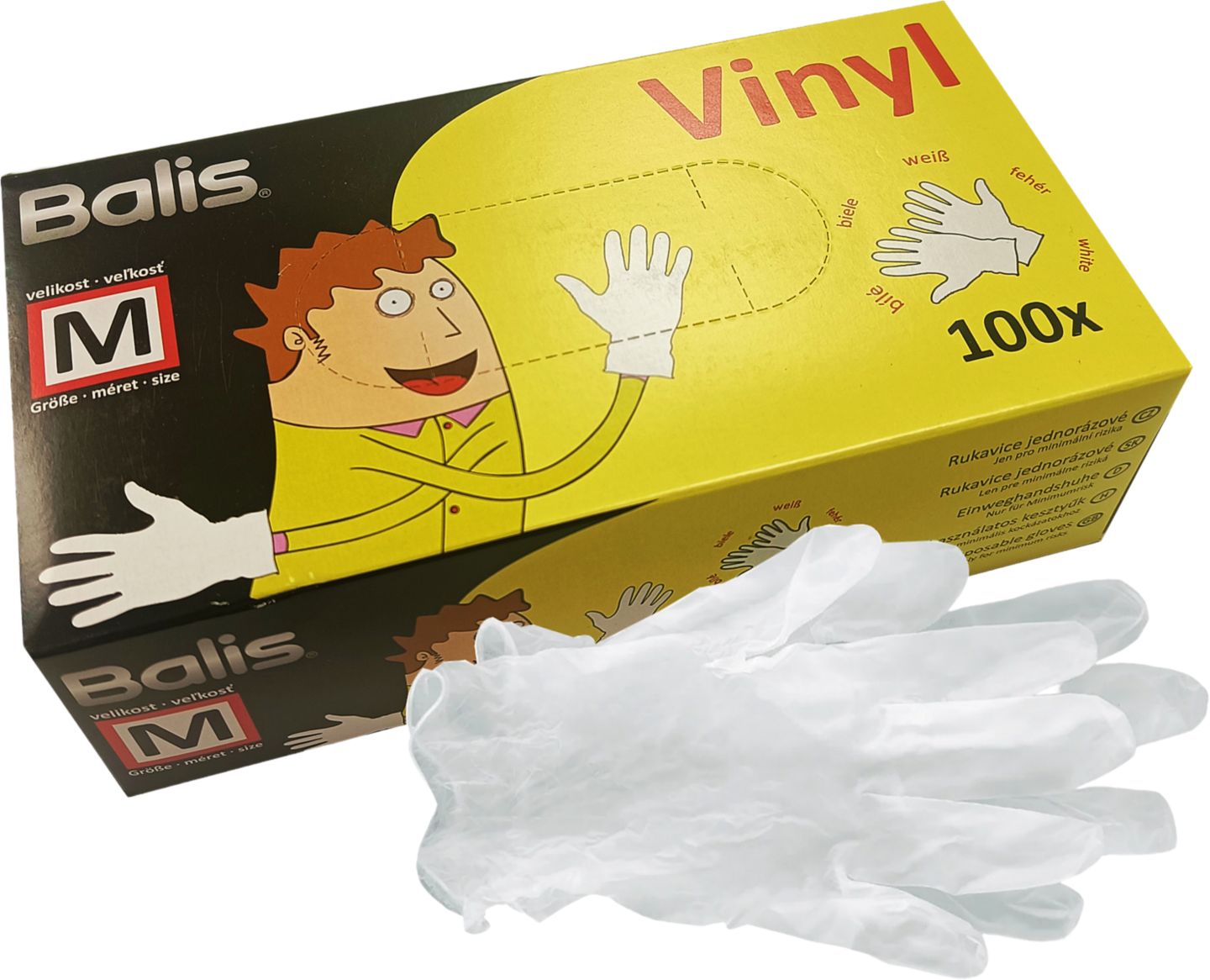 Vinylové rukavice, veľ.: M 