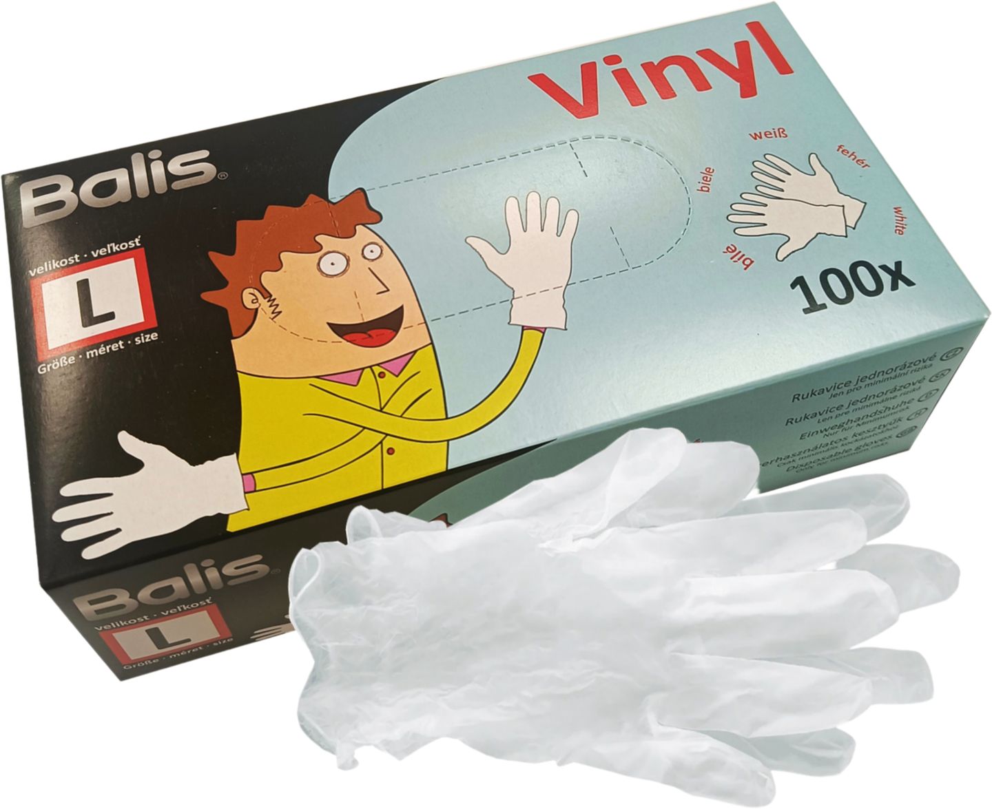 Vinylové rukavice, veľ.: L 