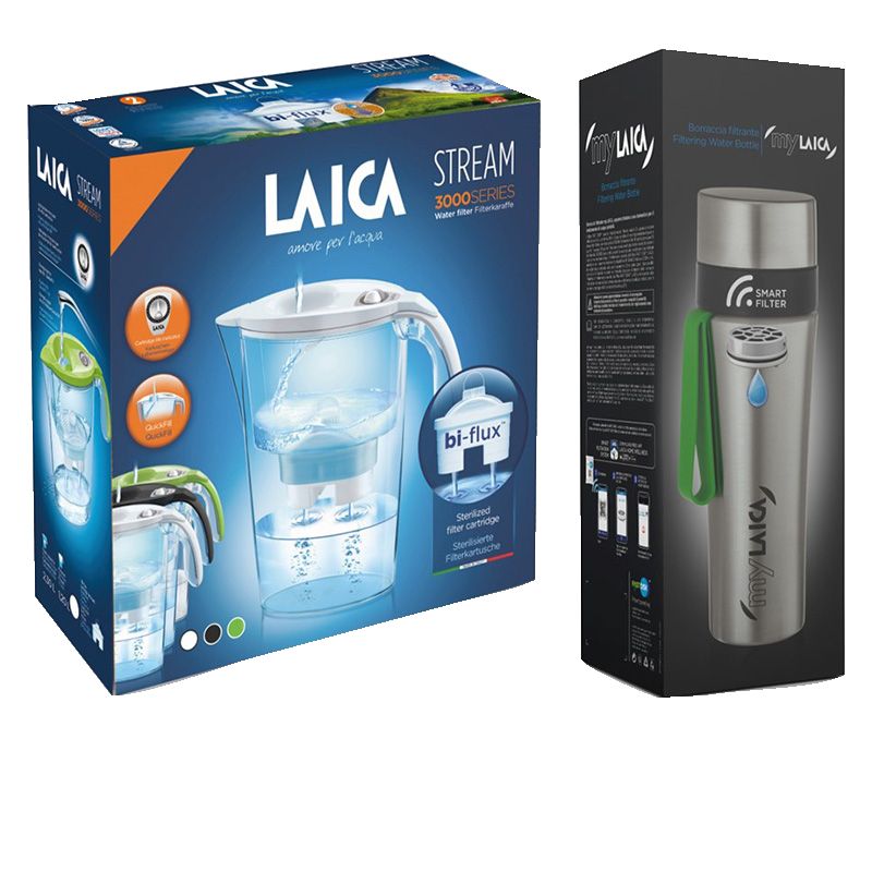 Изображение на LAICA Филтрираща кана Stream 2,3 л
+ Спортна бутилка 550 мл