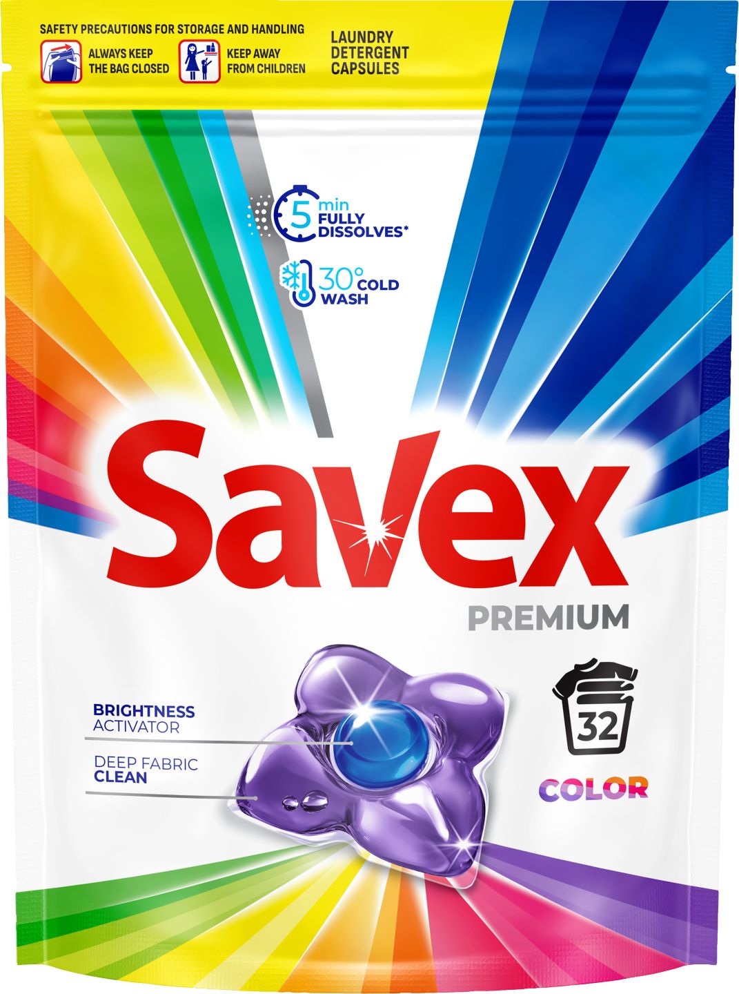 Изображение на Savex капсули за пране Color
32 бр.