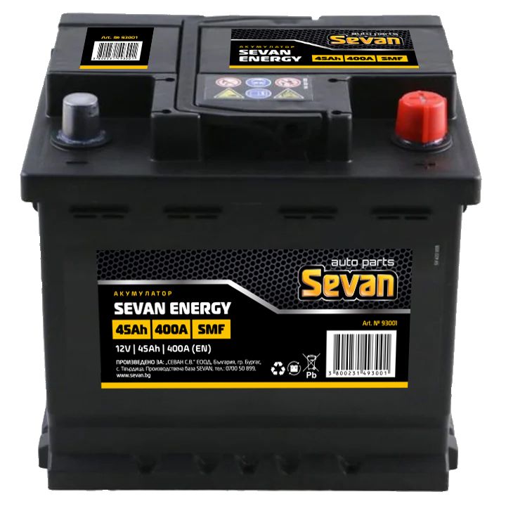 Изображение на Sevan Акумулатор
45Ah, 400A, SMF