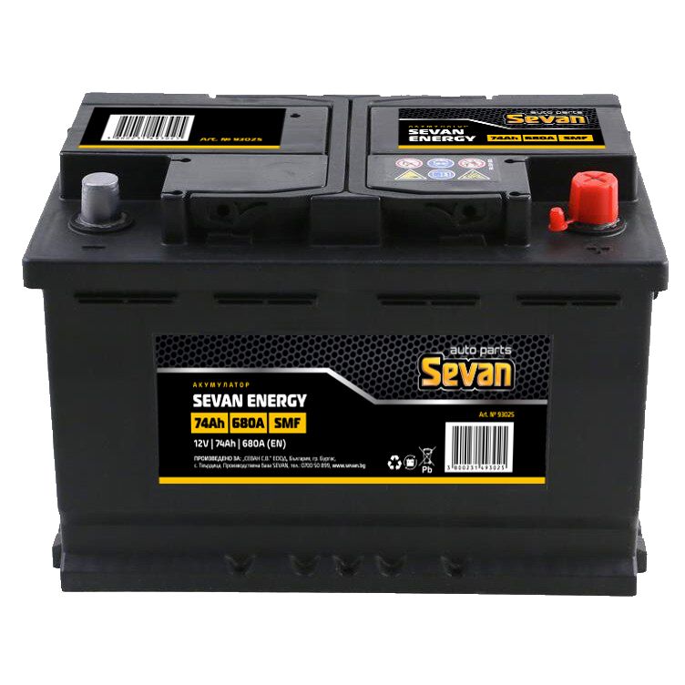 Изображение на SEVAN Акумулатор
74Ah, 680A, SMF